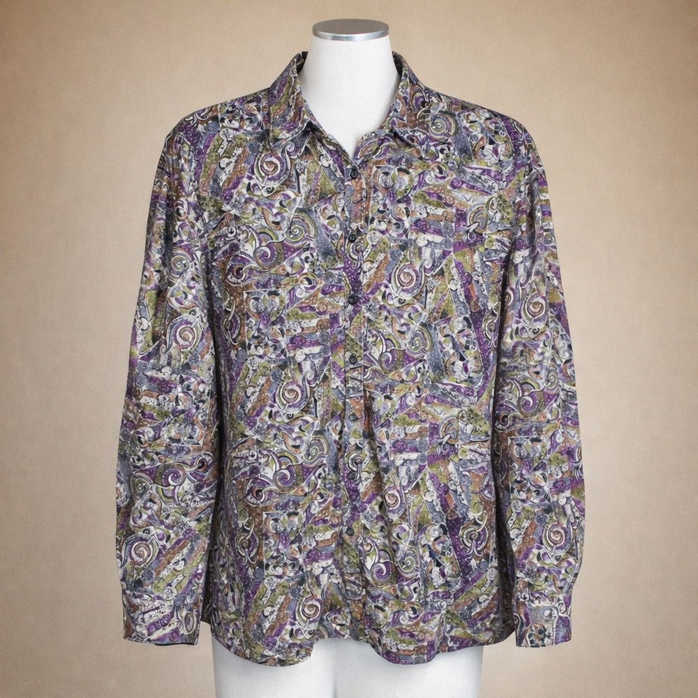 Vintage Rocky Mountain Clothing Button-Down Shirt | Size 24W | 100% Cotton